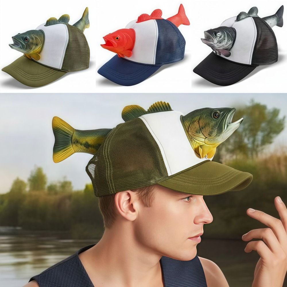 Trucker Cap Mesh - Funny 3D Fish Animal Trucker Hat