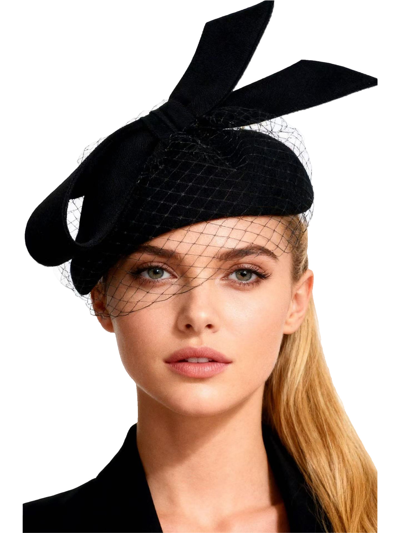 Fedora Hat Wool - French White Beret Fascinator Winter Elegant