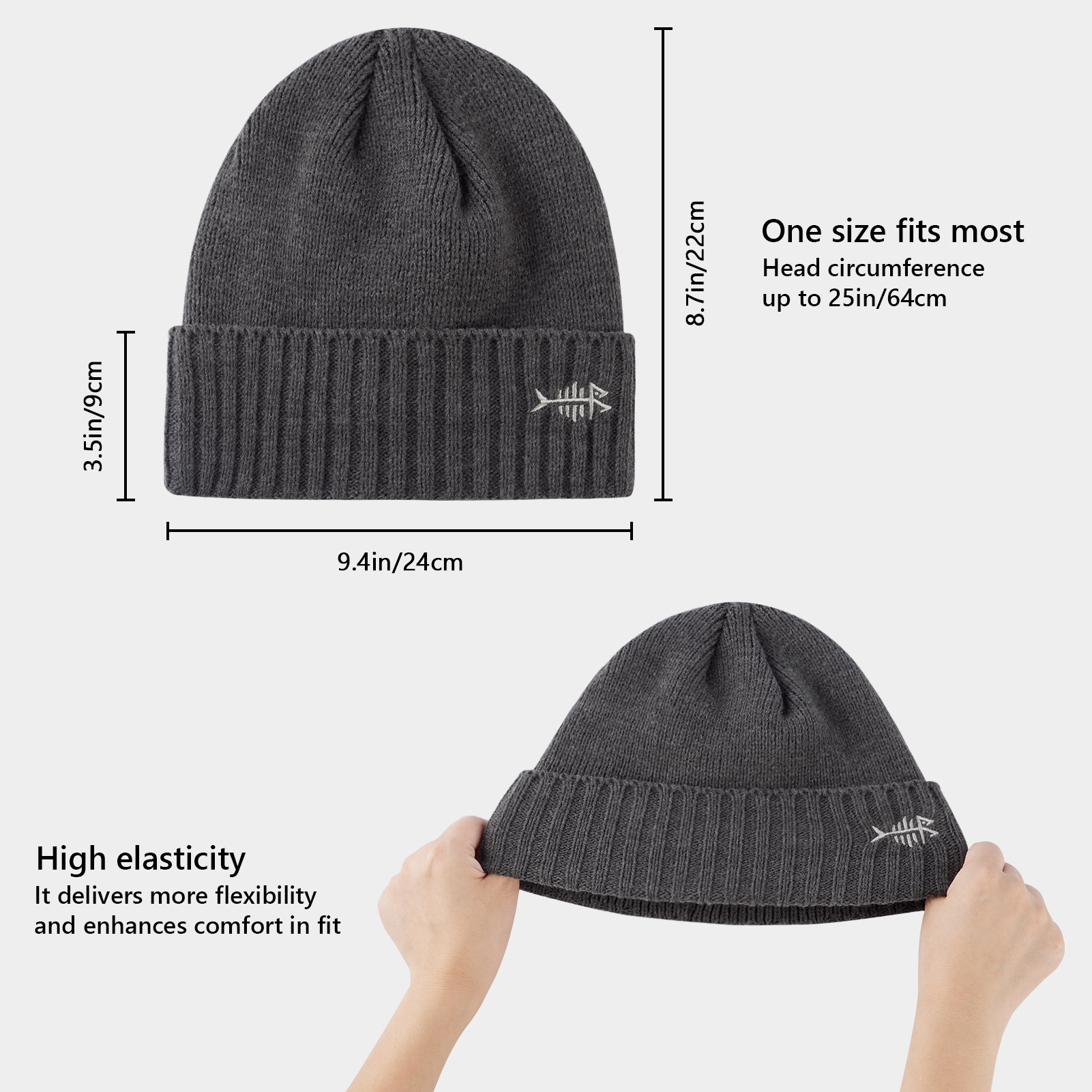BASSDASH Winter Beanie Hats wi - Beanie Cuffed Knit ulasan dan harga