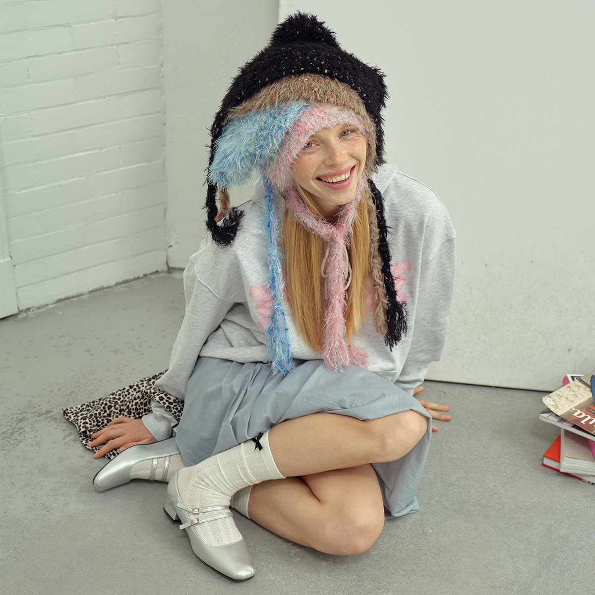 Y2K Women Furry Cat Ear Trappe - Trapper Hat Ear Flap ulasan dan harga