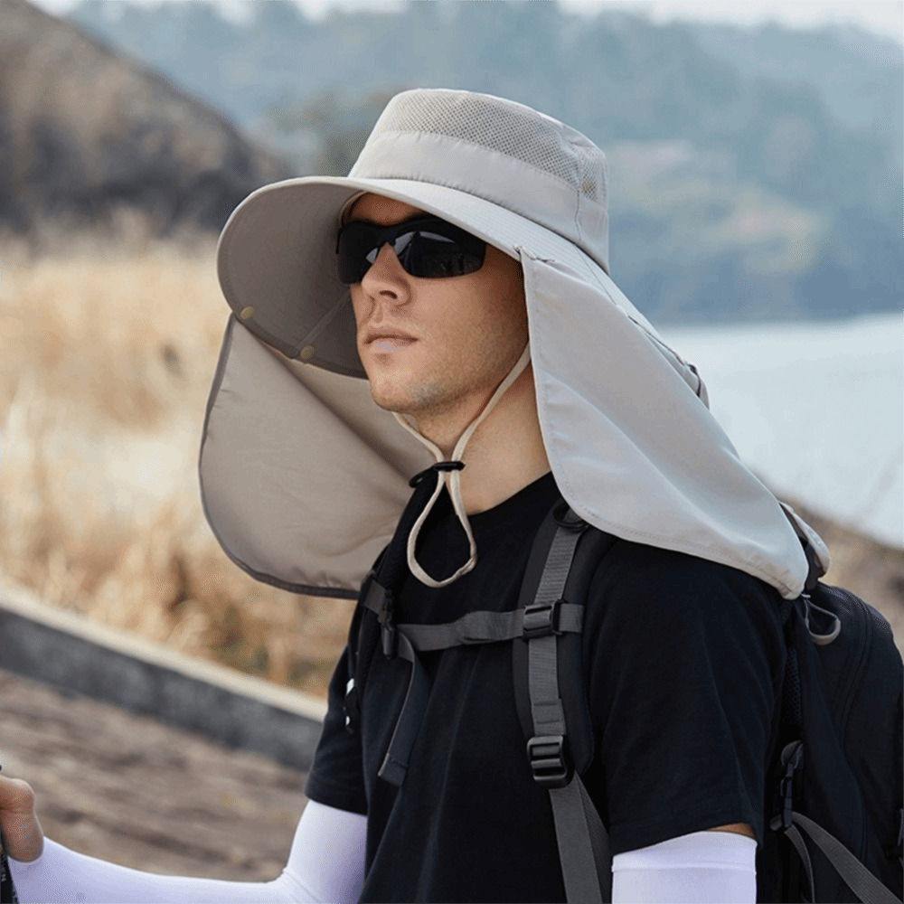 Fashion Cloth Men Sun Hat Big  - Bucket Hat Cotton ulasan dan harga