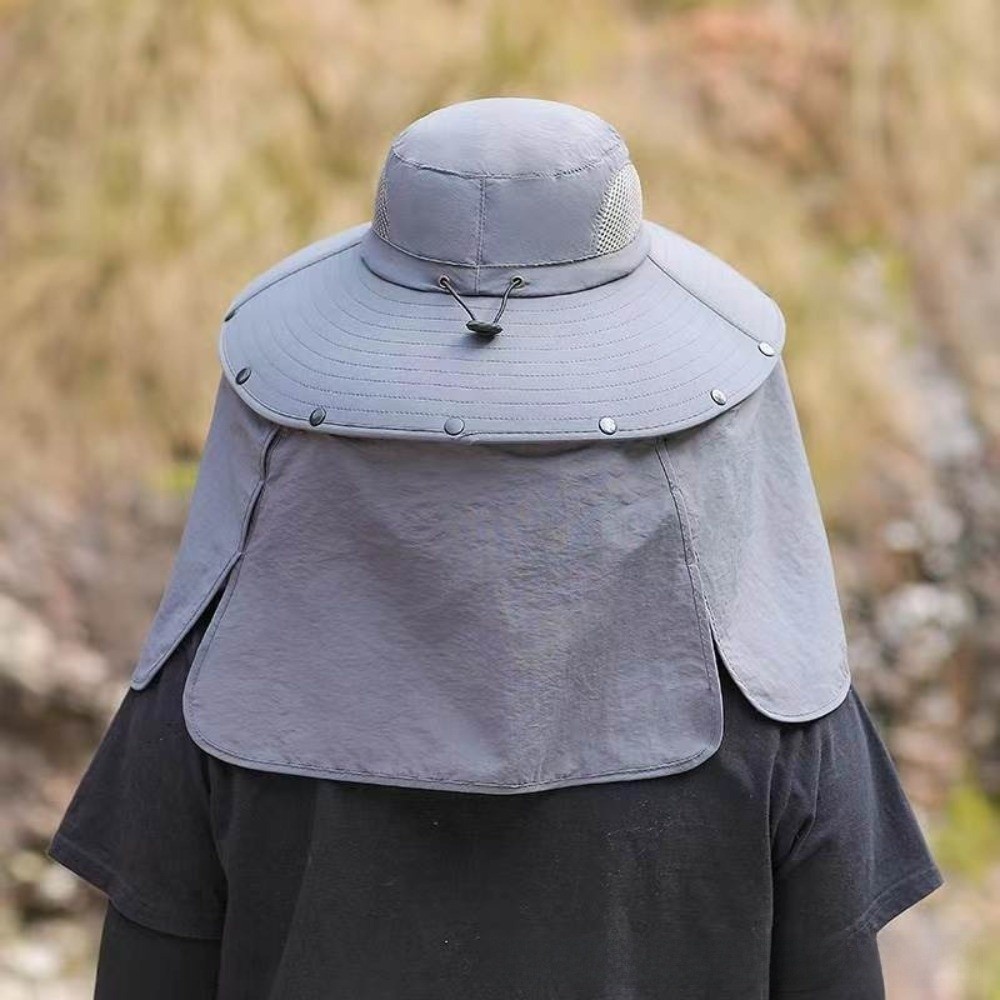 Removable Cloth Men Sun Hat Bi - Bucket Hat Cotton ulasan dan harga