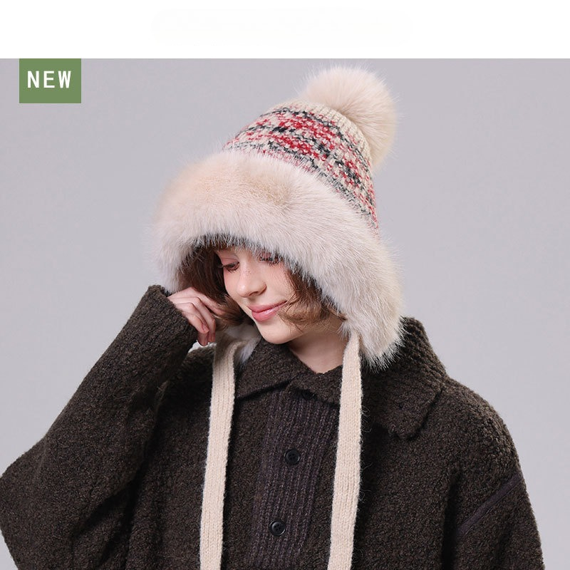 Women's Fuzzy Knit Trapper Hat - Trapper Hat Ear Flap ulasan dan harga